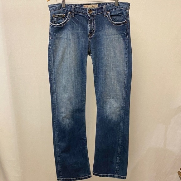 BKE 32 Tag Size Kate Jeans Boot Cut (Actual 34x32) Womens Stretch Embroidered - Picture 11 of 11